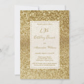 Luxury modern elegant gold glitter 40th Birthday 招待状 (正面)