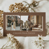 Luxury Modern Elegant Photo Layout Real Estate  名刺