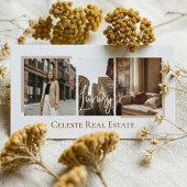 Luxury Modern Elegant Photo Layout Real Estate  名刺