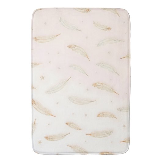 Luxury Modern Feathers Boho Collection バスマット (正面縦)