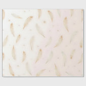 Luxury Modern Feathers Boho Collection ラッピングペーパー (フラット)