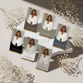 Luxury Modern Gold Arch Monogram Real Estate Photo 名刺