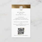 Luxury Modern Gold Monogram Fitness Coach Photo 名刺 (裏面)