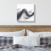Luxury Modern Minimalist Wave Art - Abstract 3D Li キャンバスプリント (インサイチュ (寝室))
