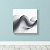 Luxury Modern Minimalist Wave Art - Abstract 3D Li キャンバスプリント (インサイチュ (ウッドフロア))