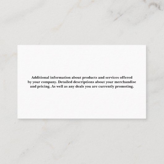 Luxury Modern Property | Real Estate 名刺 (裏面)