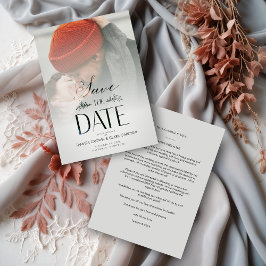 Luxury Modern Transparency Wedding Photo Script セーブザデート