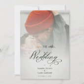Luxury Modern Transparency Wedding Photo Script 招待状 (正面)