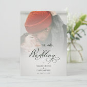 Luxury Modern Transparency Wedding Photo Script 招待状 (スタンド正面)