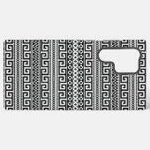 Luxury Monochrome Ancient Greek Aztec Maze Linear Samsung Galaxyケース (裏面横)