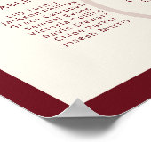 Luxury Monogram Calligraphy Wedding Seating Chart ポスター (角)