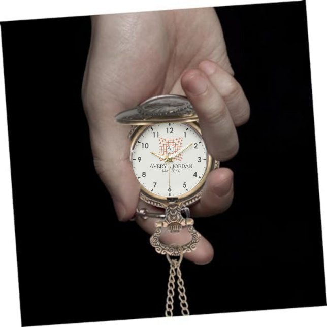 Luxury Monogram Elegant Initials Couple Names 腕時計 (クリエイターアップロード済み)