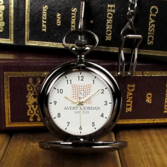 Luxury Monogram Elegant Initials Couple Names 腕時計 (クリエイターアップロード済み)