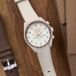 Luxury Monogram Elegant Initials Couple Names 腕時計