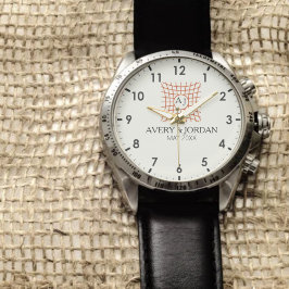 Luxury Monogram Elegant Initials Couple Names 腕時計