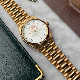 Luxury Monogram Elegant Initials Couple Names 腕時計