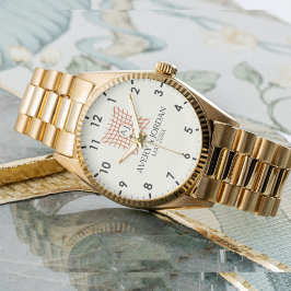 Luxury Monogram Elegant Initials Couple Names 腕時計