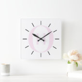 Luxury Monogram Initial Wall Clock スクエア壁時計 (ホーム)