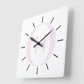 Luxury Monogram Initial Wall Clock スクエア壁時計 (傾斜)