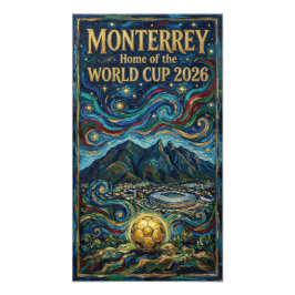 Luxury Monterrey Soccer Art 2026 City Stadium  フォトプリント