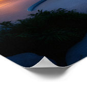 Luxury Moonlit Villa – Modern Ocean Night Aestheti ポスター (角)