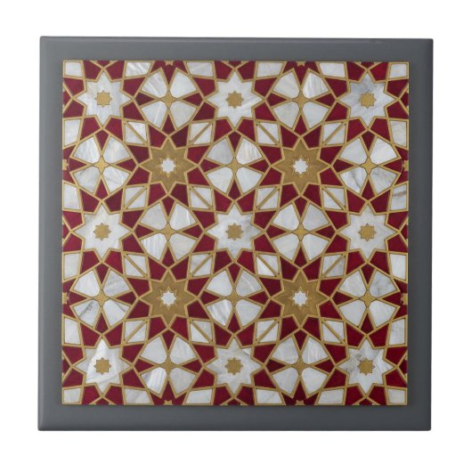 Luxury Moroccan Zellige Mosaic Infinite Pattern  タイル (正面)