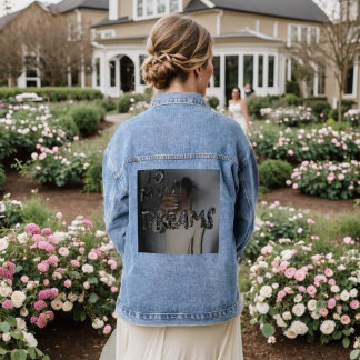 Luxury Motivational Denim Jacket – "Me to My Dream デニムジャケット
