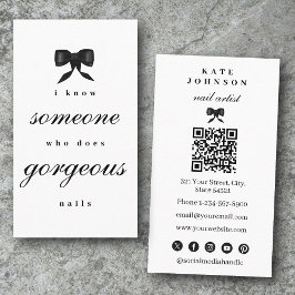 Luxury Nail Artist Beaty Salon Manicure QR Code  名刺