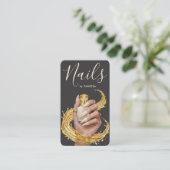 Luxury Nail Artist Manicurist Cloud Dancer Gold 名刺 (スタンド正面)