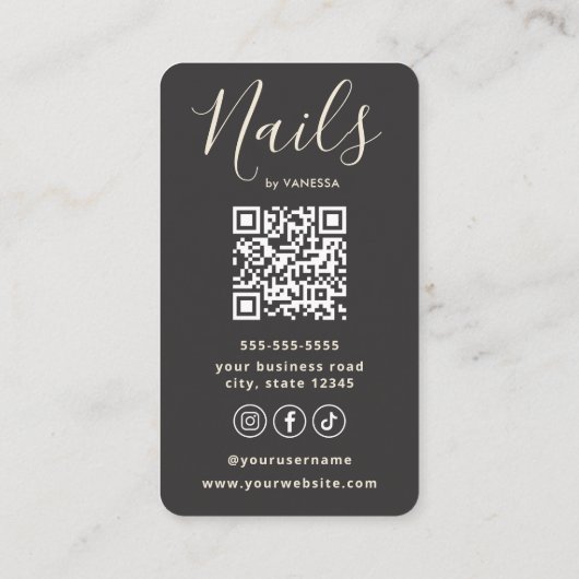 Luxury Nail Artist Manicurist Cloud Dancer Gold 名刺 (裏面)