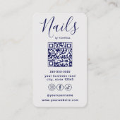 Luxury Nail Artist Manicurist Cobalt Blue Gold 名刺 (裏面)