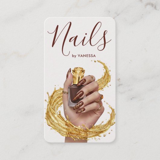 Luxury Nail Artist Manicurist Espresso Deep Clove 名刺 (正面)