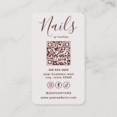 Luxury Nail Artist Manicurist Espresso Deep Clove 名刺 (裏面)