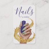 Luxury Nail Artist Manicurist Pistachio Lilac Gold 名刺 (正面)