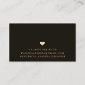 Luxury Nail Business Card – Gold & Black Design 名刺 (裏面)