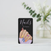 Luxury Nail Salon QR Code Modern Nail Tech 名刺 (スタンド正面)