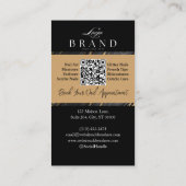 Luxury Nail Technician Artist Black Gold Agate 名刺 (裏面)