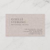 Luxury Natural Brown Linen QR Code 名刺 (正面)