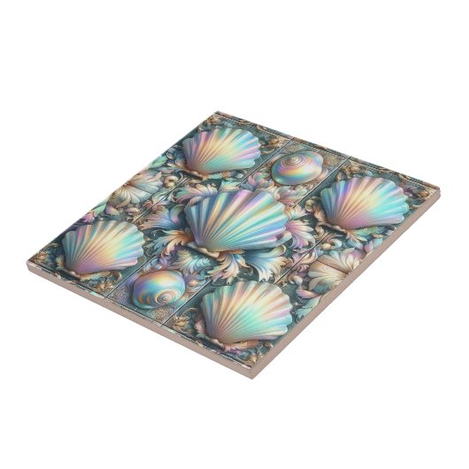 Luxury Nautical Decor | Opal Seashells Beach House タイル (側面)