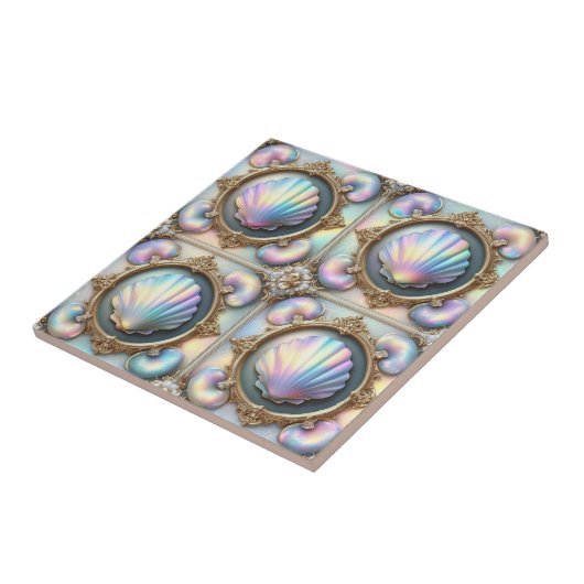 Luxury Nautical Decor | Opal Seashells Beach House タイル (側面)