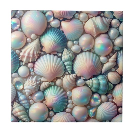 Luxury Nautical Decor | Opal Seashells Beach House タイル (正面)