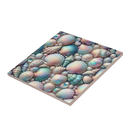 Luxury Nautical Decor | Opal Seashells Beach House タイル (側面)