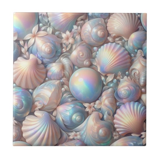 Luxury Nautical Decor | Opal Seashells Beach House タイル (正面)