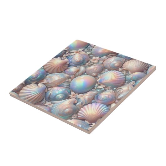 Luxury Nautical Decor | Opal Seashells Beach House タイル (側面)