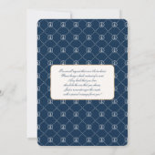 Luxury Nautical Teddy Bear Baby Shower Boy 招待状 (裏面)