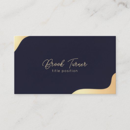 Luxury Navy and Gold 名刺 (正面)