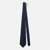 Luxury Navy Blue Saffiano Crosshatch Textured Neck ネクタイ (正面)