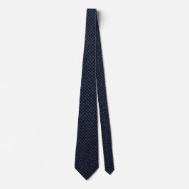Luxury Navy Blue Saffiano Crosshatch Textured Neck ネクタイ