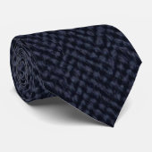 Luxury Navy Blue Saffiano Crosshatch Textured Neck ネクタイ (ロール)