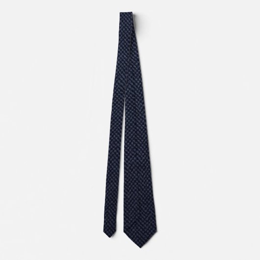 Luxury Navy Blue Saffiano Crosshatch Textured Neck ネクタイ (裏面)